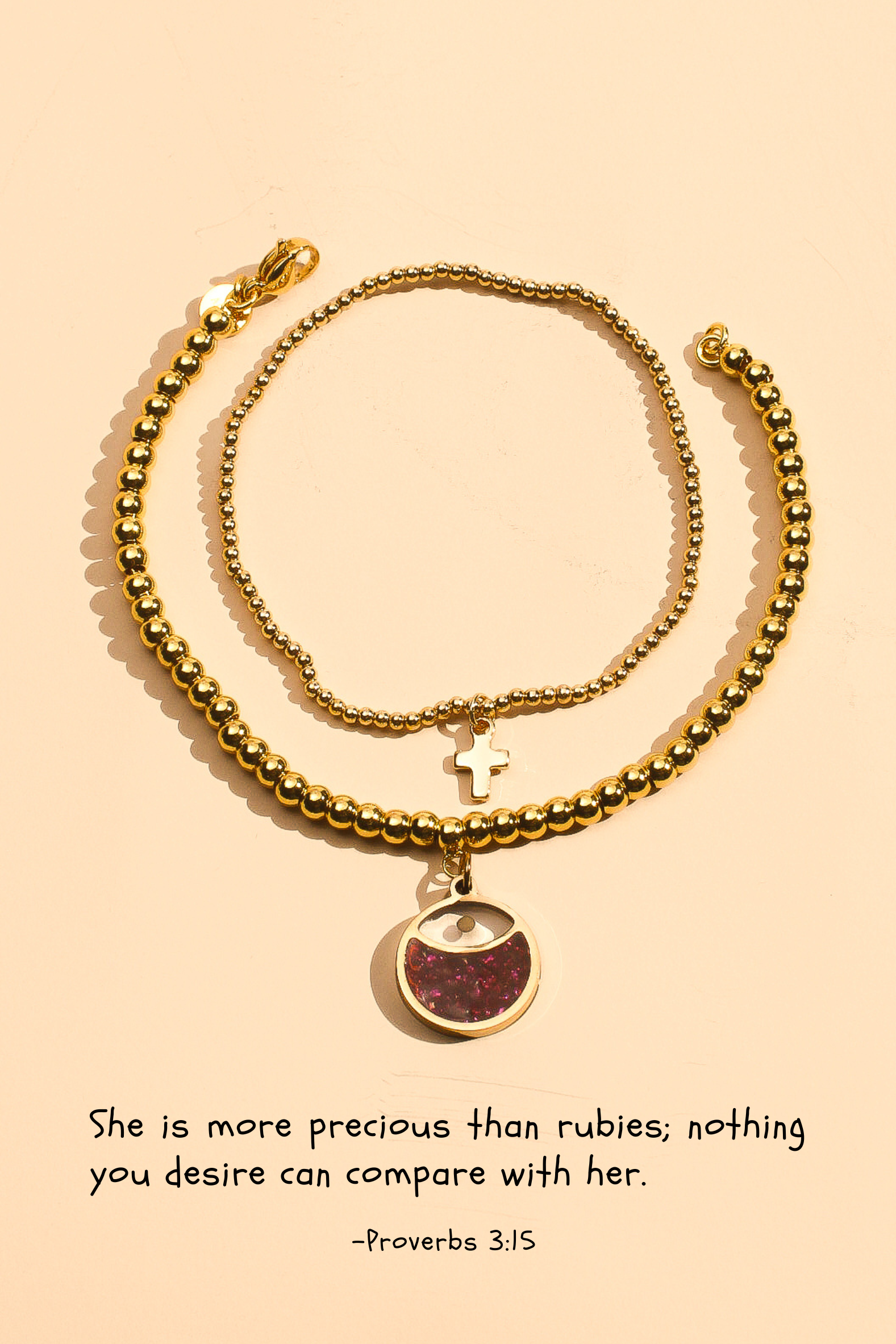 Precious as Rubies - Sterling Bracelet