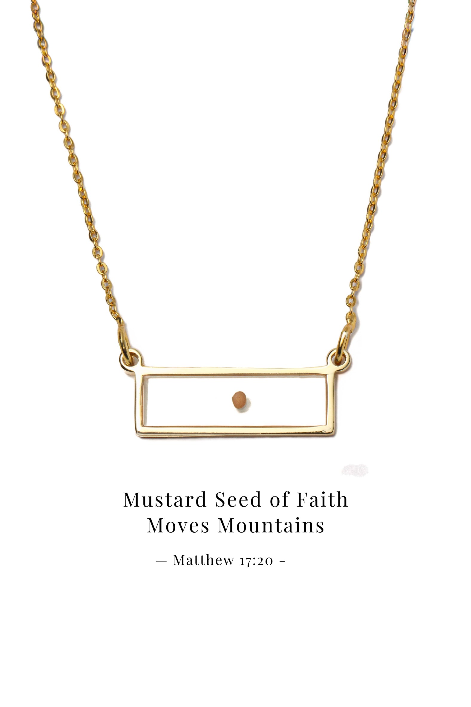 Mustard Seed Bar - Sterling Silver Necklace
