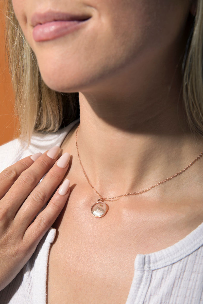 Move Mountains With Pearl - Sterling Silver Necklace