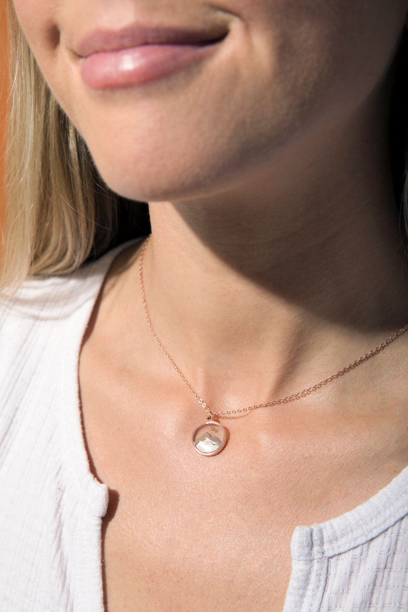 Move Mountains With Pearl - Sterling Silver Necklace