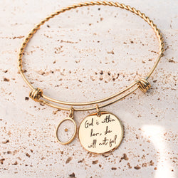 God is Within Her, She Will Not Fail Bracelet